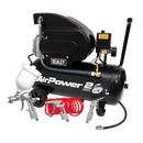 Sealey SAC2420APK 24L Direct Drive Air Compressor 2hp with 4pc Air Accessory Kit