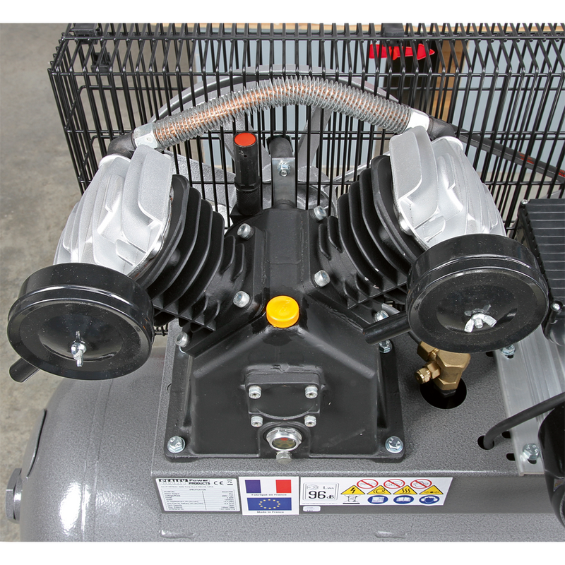 Sealey SAC3203B 200L Belt Drive Air Compressor 3hp with Front Control Panel