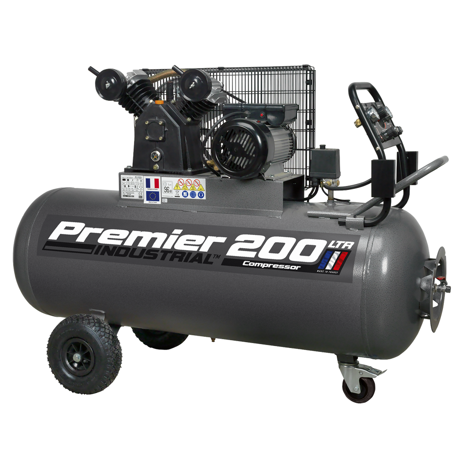 Sealey SAC3203B 200L Belt Drive Air Compressor 3hp with Front Control Panel