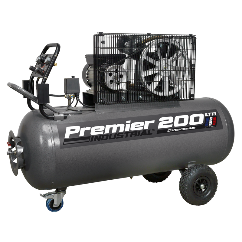 Sealey SAC3203B 200L Belt Drive Air Compressor 3hp with Front Control Panel