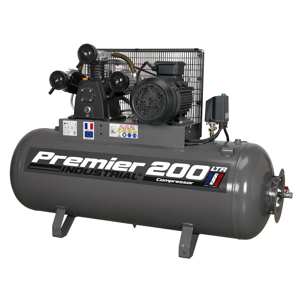 Sealey SAC32055B 200L Belt Drive Air Compressor 5.5hp 3ph