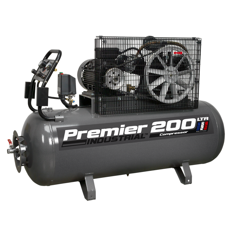 Sealey SAC32055B 200L Belt Drive Air Compressor 5.5hp 3ph