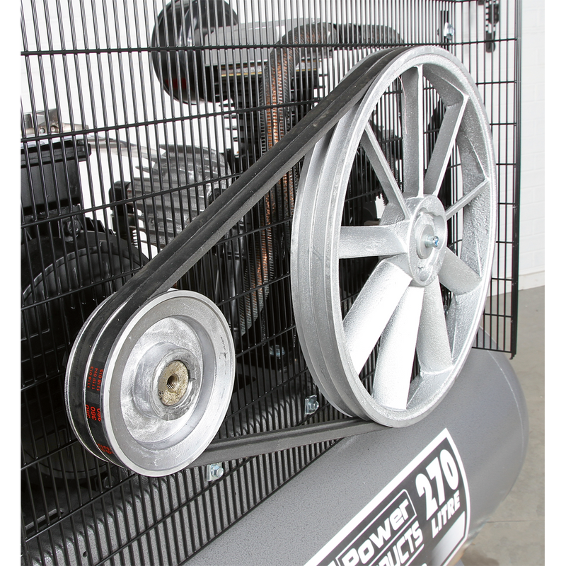 Sealey SAC32775B 270L Belt Drive Air Compressor 7.5hp 3ph