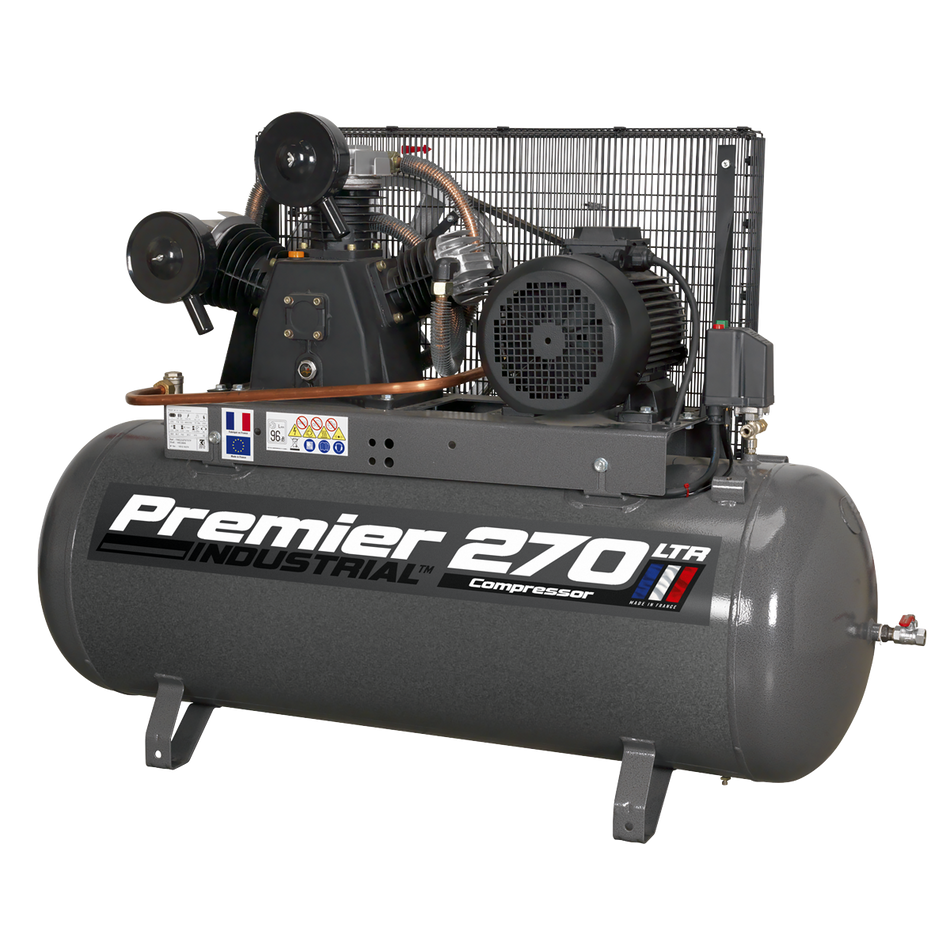 Sealey SAC32775B 270L Belt Drive Air Compressor 7.5hp 3ph