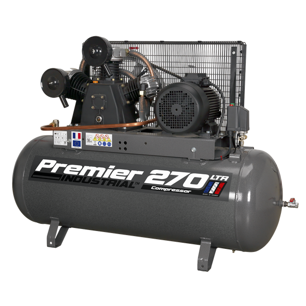 Sealey SAC32775B 270L Belt Drive Air Compressor 7.5hp 3ph