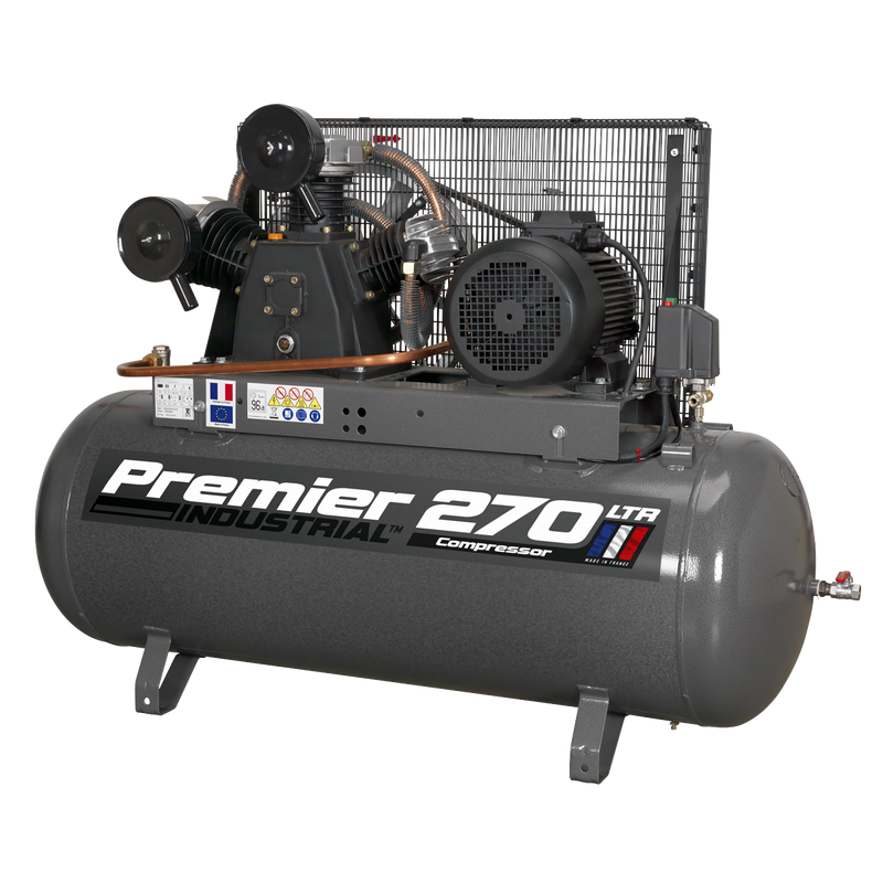 Sealey SAC32775B 270L Belt Drive Air Compressor 7.5hp 3ph