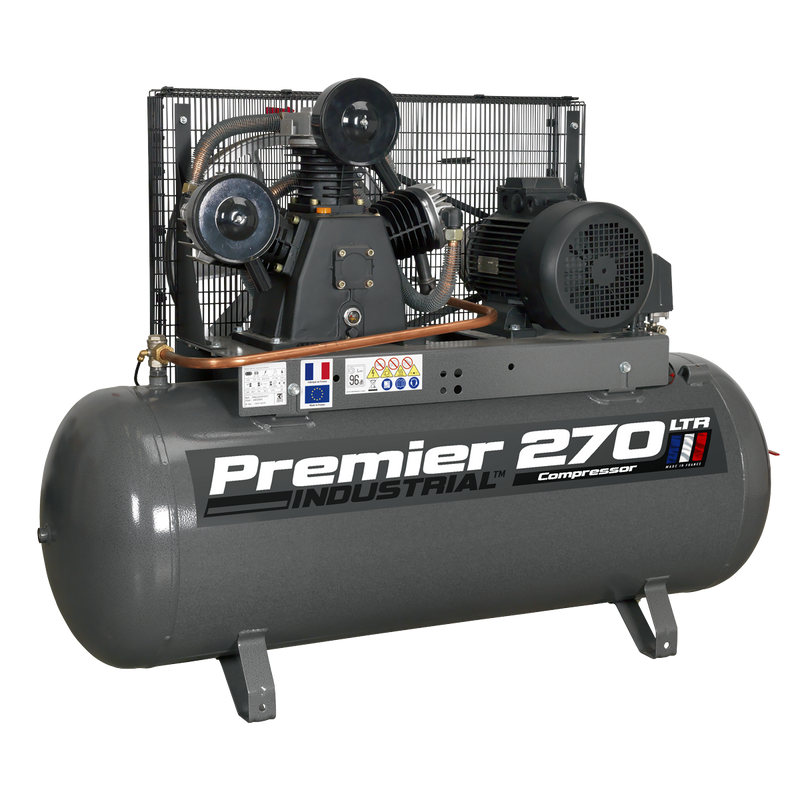 Sealey SAC32775B 270L Belt Drive Air Compressor 7.5hp 3ph