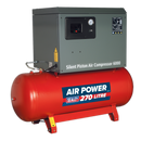 Sealey SAC42755BLN 270L Belt Drive Air Compressor 5.5hp 3ph 2-Stage with Cast Cylinders Low Noise