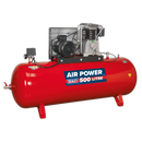 Sealey SAC55075B 500L Belt Drive Air Compressor 7.5hp 3ph 2-Stage with Cast Cylinders