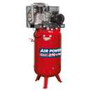 Sealey SACV52775B 270L Vertical Belt Drive Air Compressor 7.5hp 3ph 2-Stage with Cast Cylinders