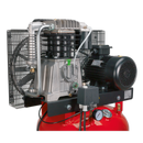 Sealey SACV52775B 270L Vertical Belt Drive Air Compressor 7.5hp 3ph 2-Stage with Cast Cylinders