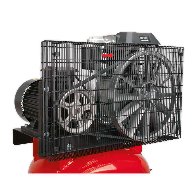 Sealey SACV52775B 270L Vertical Belt Drive Air Compressor 7.5hp 3ph 2-Stage with Cast Cylinders