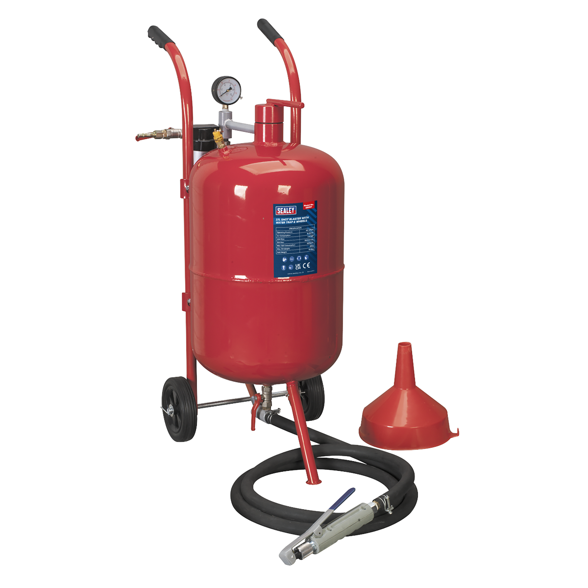Sealey SB997 37L Shot Blaster with Water Trap & Wheels
