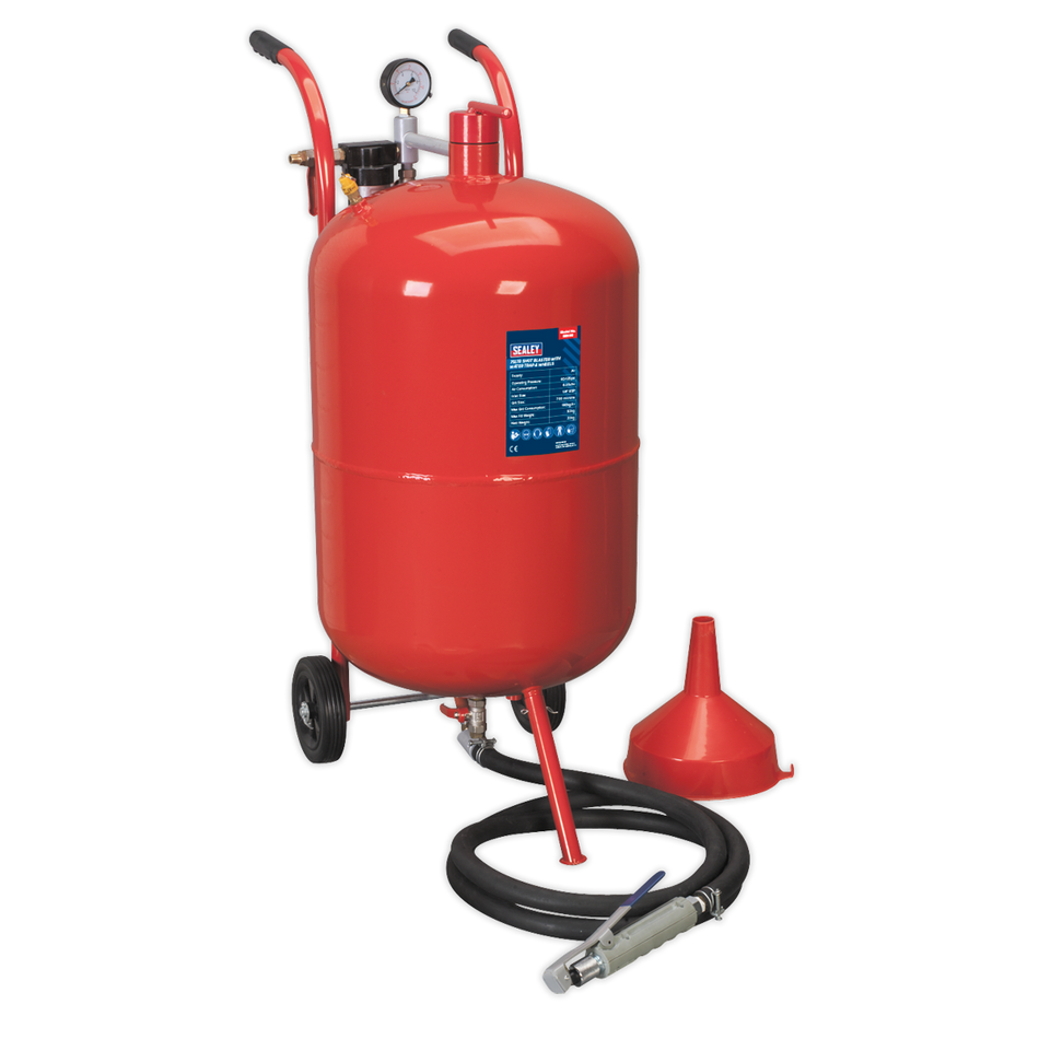 Sealey SB998 75L Shot Blaster with Water Trap & Wheels