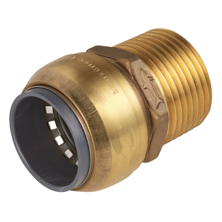 Sealey SBA22BSA 22mm x 3/4"BSPT Brass Straight Adaptor