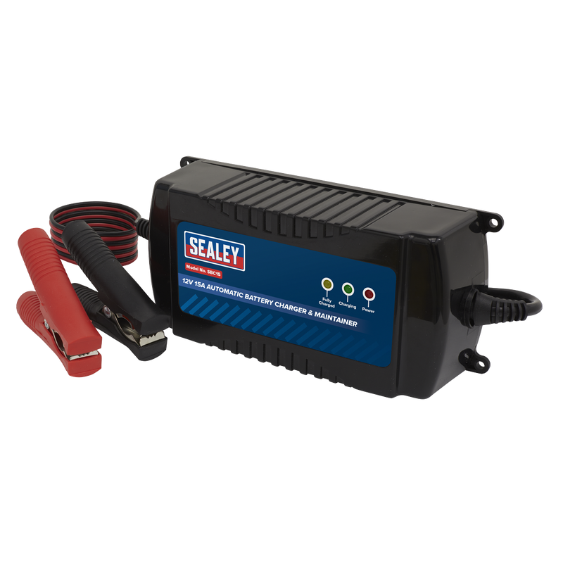 Sealey SBC15 12V 15A Automatic Battery Charger & Maintainer