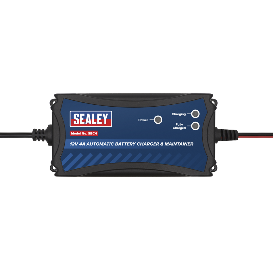 Sealey SBC4 12V 4A Automatic Battery Charger & Maintainer