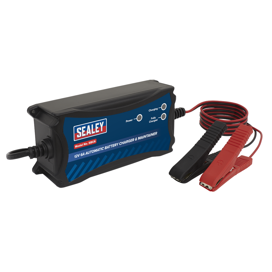 Sealey SBC6 12V 6A Automatic Battery Charger & Maintainer