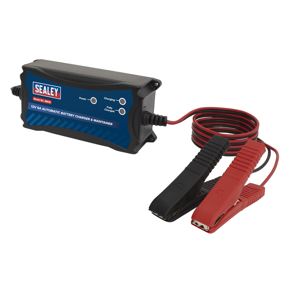 Sealey SBC6 12V 6A Automatic Battery Charger & Maintainer