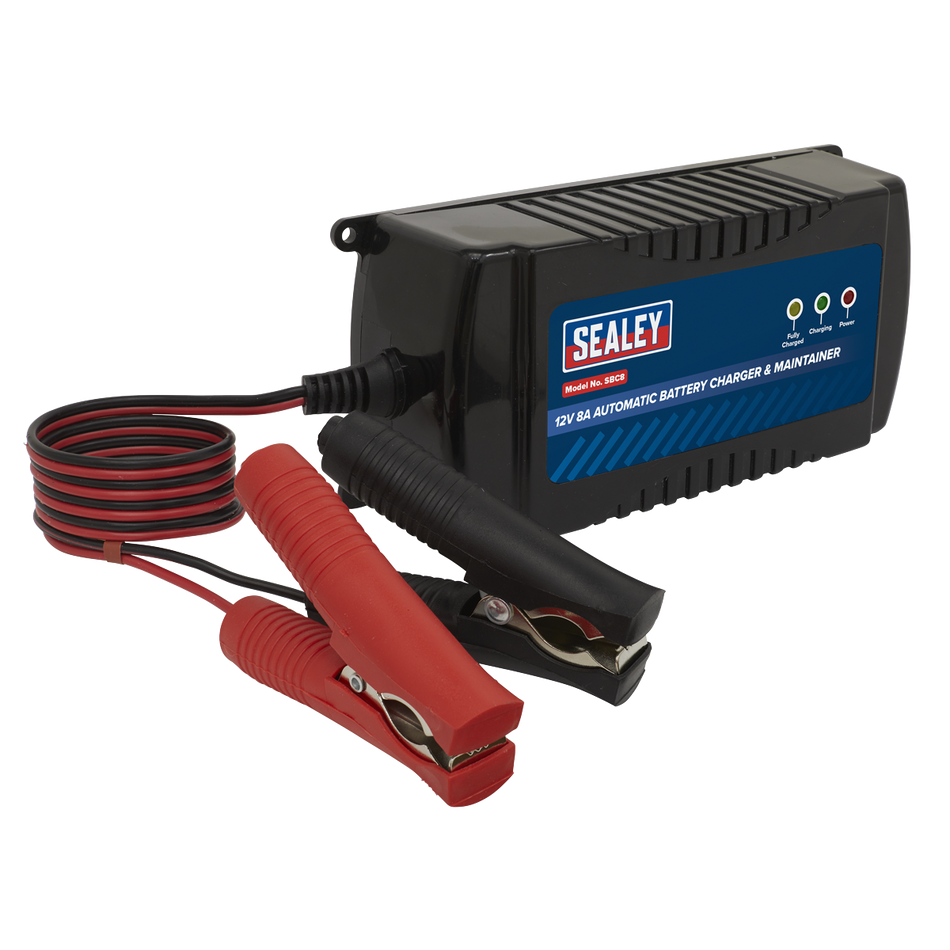 Sealey SBC8 12V 8A Automatic Battery Charger & Maintainer