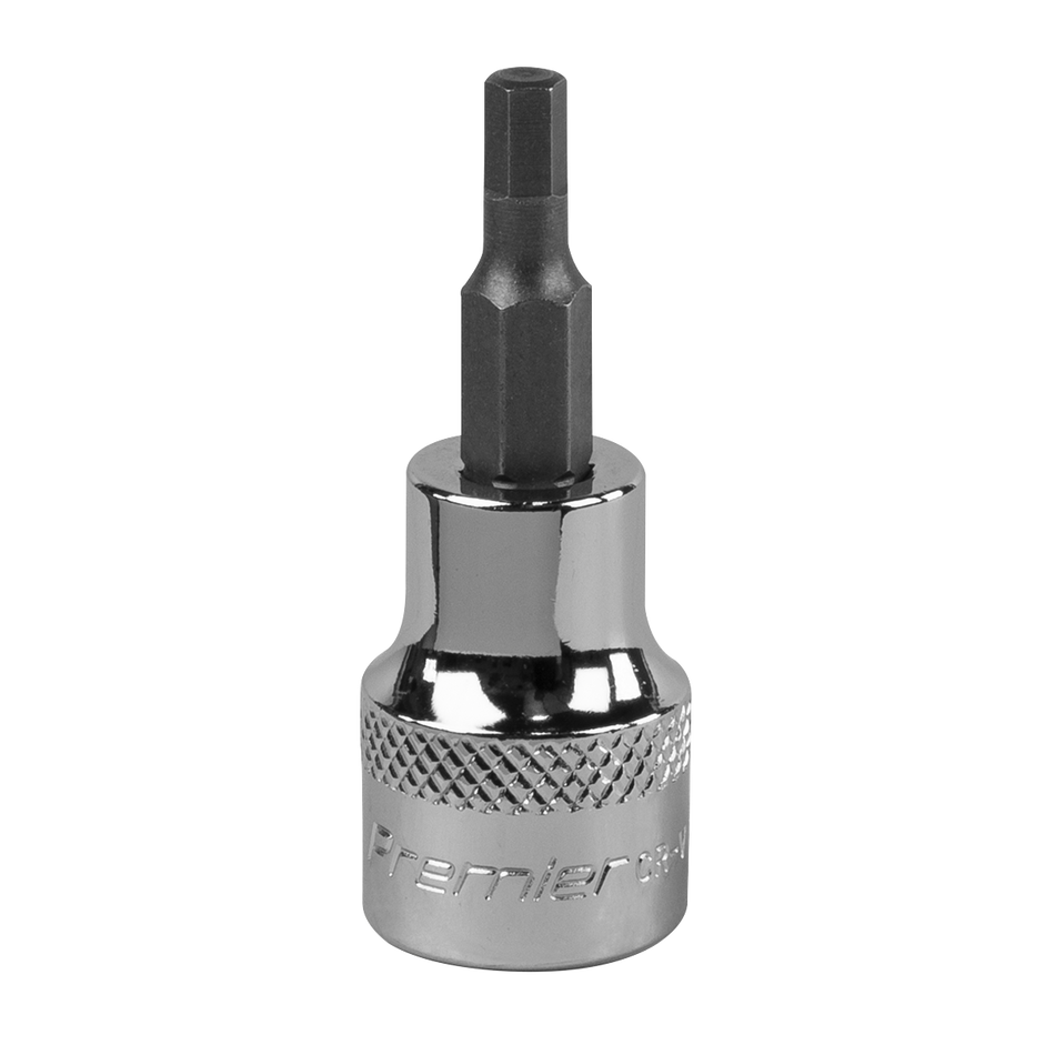 Sealey SBH007 4mm 3/8"Sq Drive Hex Socket Bit