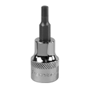 Sealey SBH007 4mm 3/8"Sq Drive Hex Socket Bit