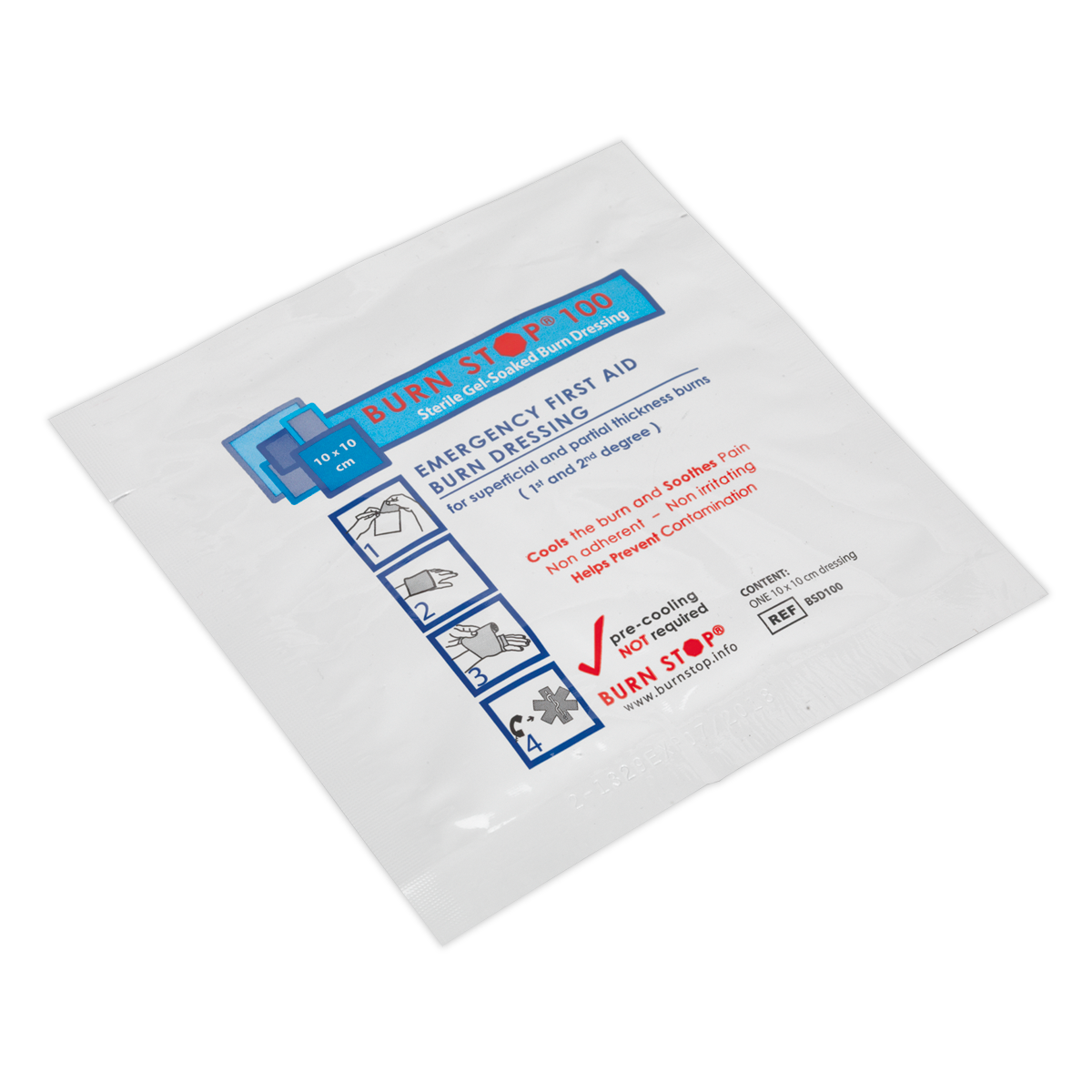 Sealey SBK10 100 x 100mm Burn Relief Dressing