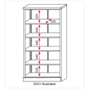 Sealey SC01 4 Shelf 2 Door Floor Cabinet