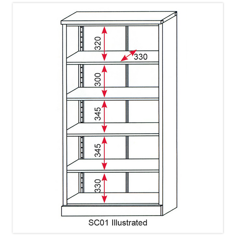 Sealey SC01 4 Shelf 2 Door Floor Cabinet