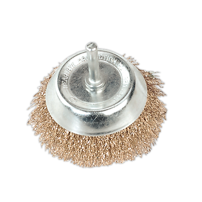 Sealey SCB75 75mm Wire Cup Brush with 6mm Shaft