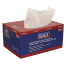 Sealey SCP1501 73gsm Multipurpose Paper Wipes in Dispenser Box - Smooth White - 150 Sheets