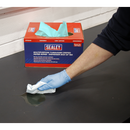Sealey SCP1601 69gsm Multipurpose Paper Wipes in Dispenser Box - Creped Turquoise - 160 Sheets