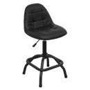 Sealey SCR01B Pneumatic Workshop Stool with Adjustable Height Swivel Seat & Back Rest