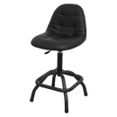 Sealey SCR01B Pneumatic Workshop Stool with Adjustable Height Swivel Seat & Back Rest