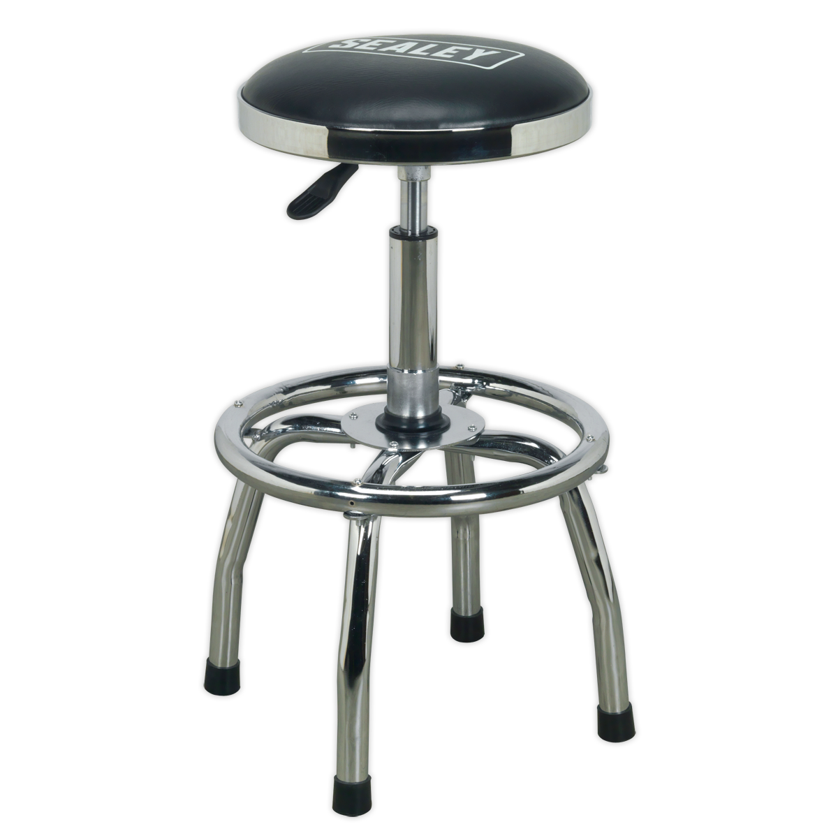 Sealey SCR17 Heavy-Duty Pneumatic Workshop Stool with Adjustable Height Swivel Seat