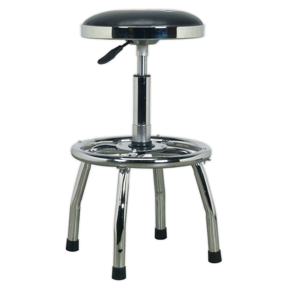 Sealey SCR17 Heavy-Duty Pneumatic Workshop Stool with Adjustable Height Swivel Seat