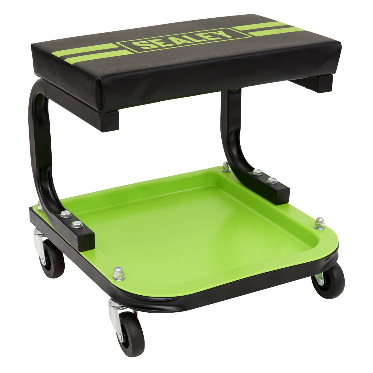 Sealey SCR9HV Mechanic's Utility Seat - Hi-Vis Green