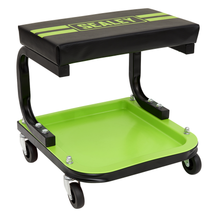 Sealey SCR9HV Mechanic's Utility Seat - Hi-Vis Green