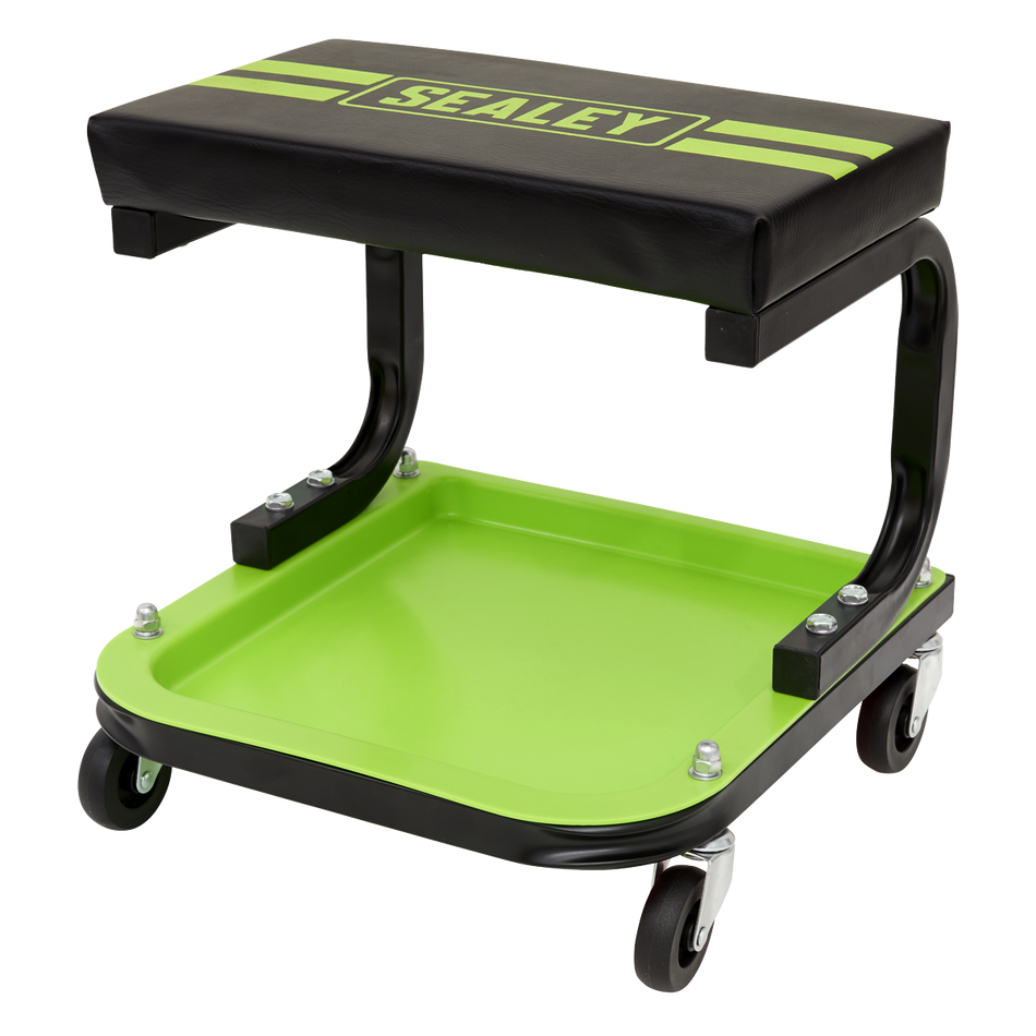 Sealey SCR9HV Mechanic's Utility Seat - Hi-Vis Green