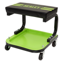 Sealey SCR9HV Mechanic's Utility Seat - Hi-Vis Green