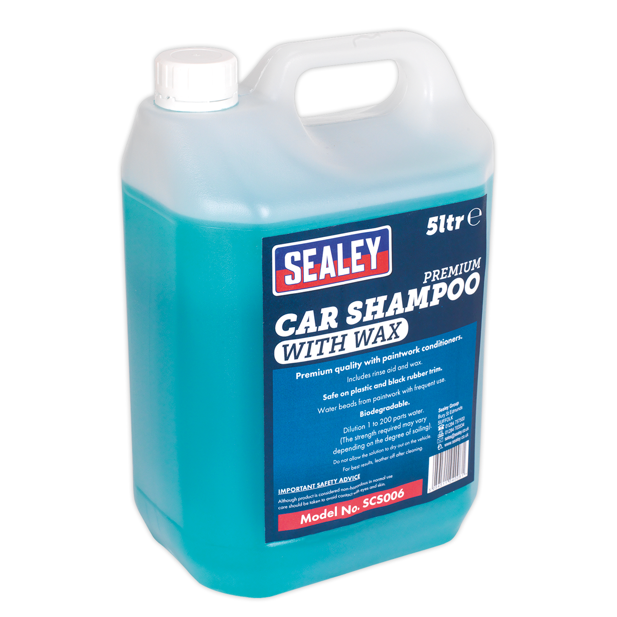 Sealey SCS006 5L Premium Car Shampoo with Wax