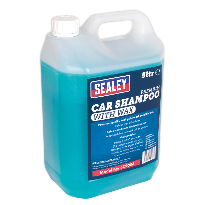 Sealey SCS006 5L Premium Car Shampoo with Wax
