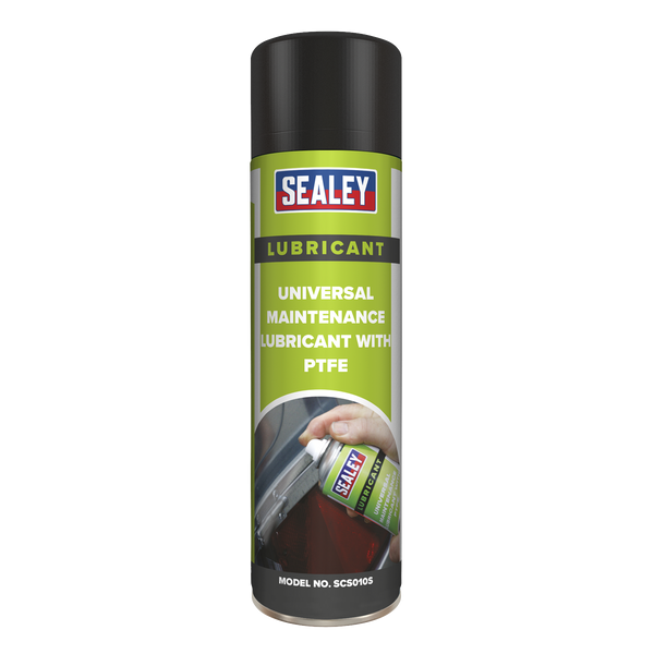 Sealey SCS010 500ml Universal Maintenance Lubricant with PTFE - Pack of 6
