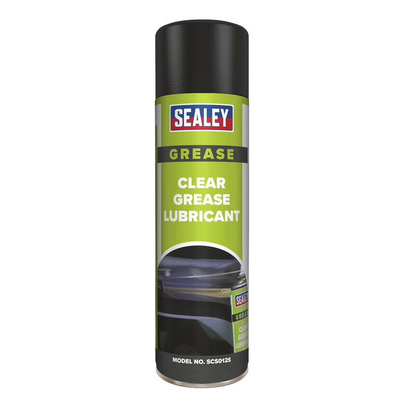 Sealey SCS012 500ml Clear Grease Lubricant - Pack of 6