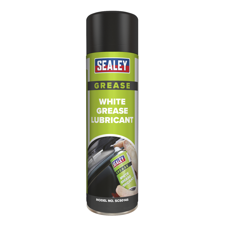 Sealey SCS014 500ml White Grease Lubricant with PTFE - Pack of 6