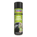 Sealey SCS014 500ml White Grease Lubricant with PTFE - Pack of 6