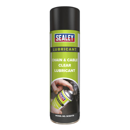 Sealey SCS017 500ml Clear Chain & Cable Lubricant - Pack of 6