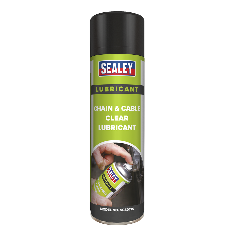 Sealey SCS017 500ml Clear Chain & Cable Lubricant - Pack of 6