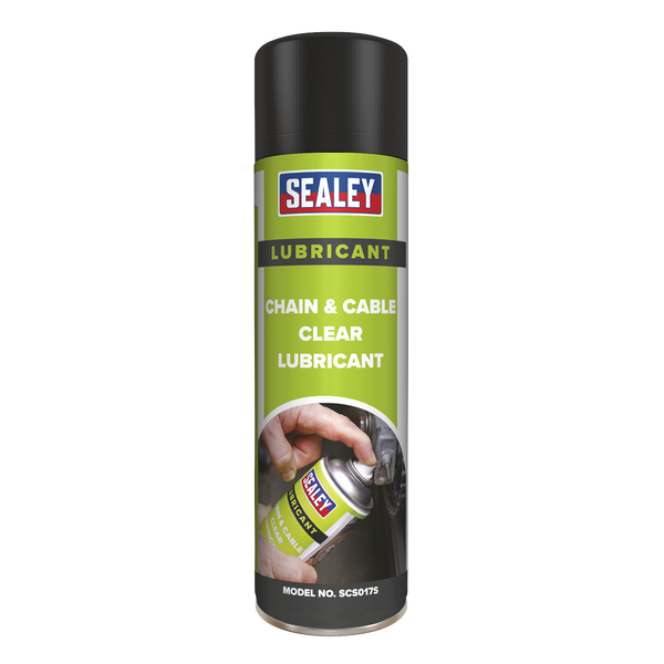 Sealey SCS017 500ml Clear Chain & Cable Lubricant - Pack of 6