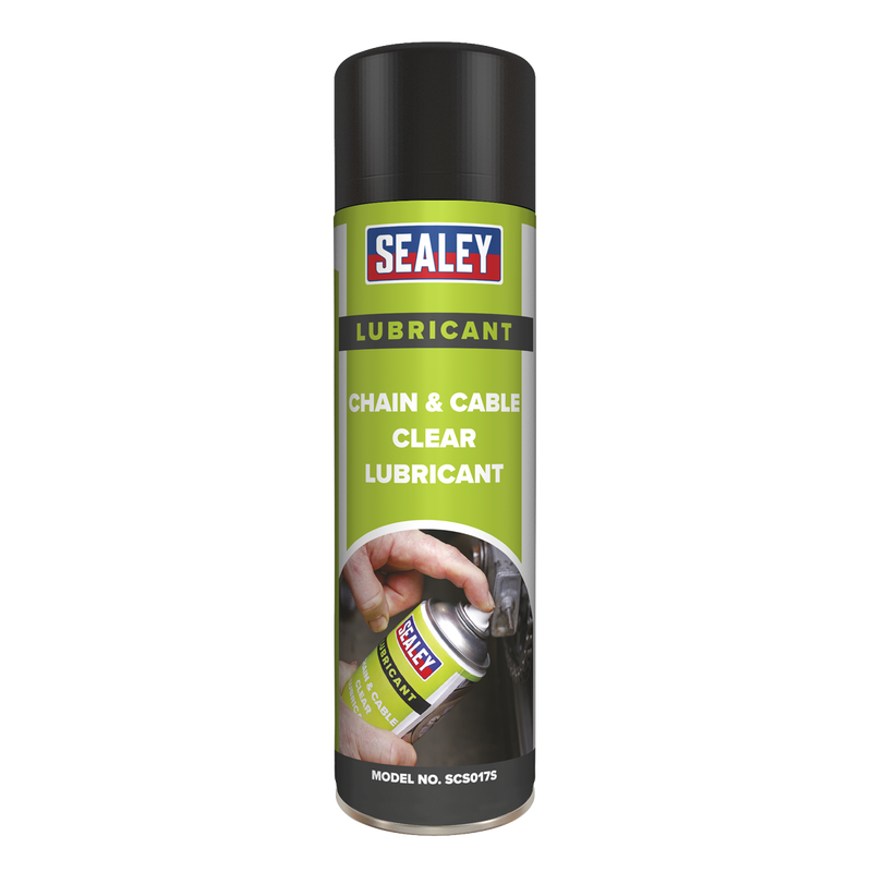 Sealey SCS017 500ml Clear Chain & Cable Lubricant - Pack of 6